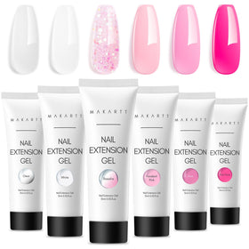 Makartt front packaging showing full 6-color poly gel kit and benefits
