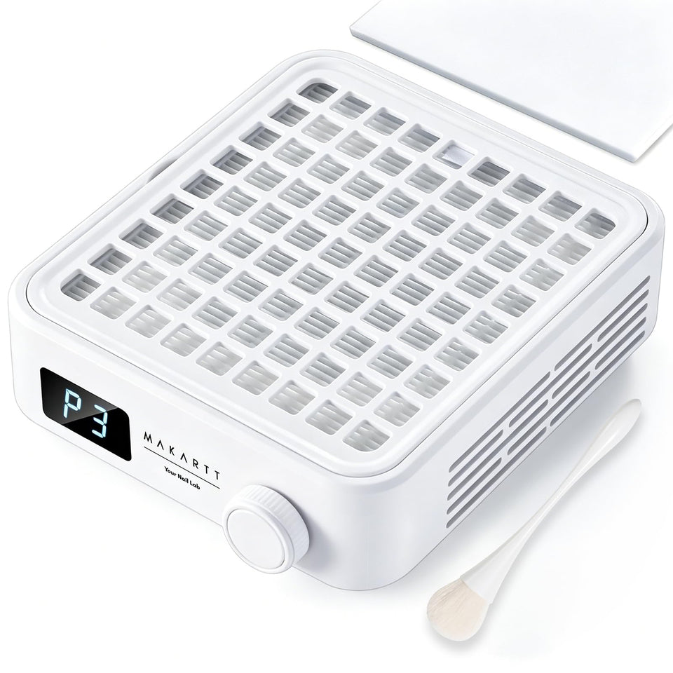 Makartt front view showing compact dust collector and intake for cleaner nail work