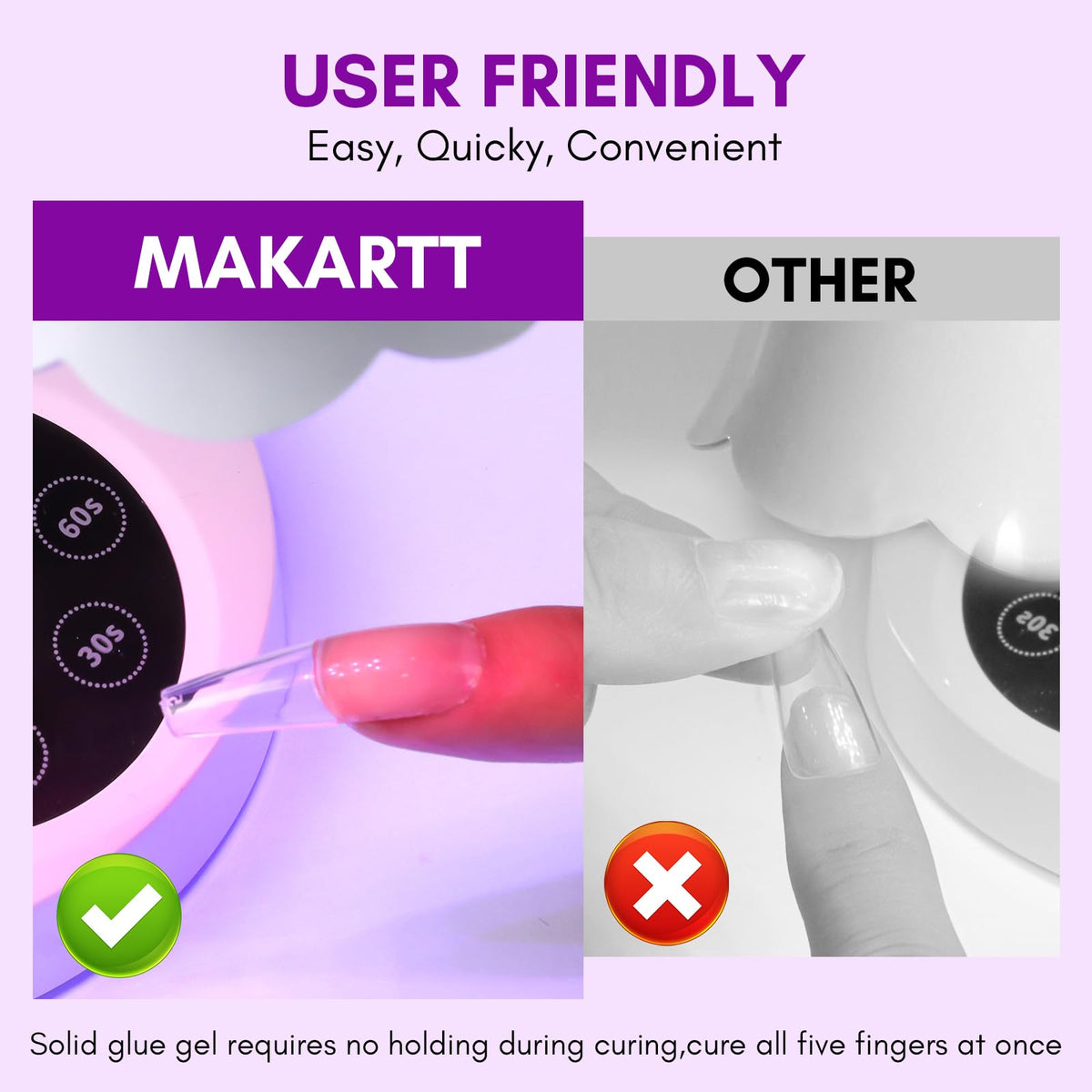 Makartt gap-fill detail between tip and nail for natural fit