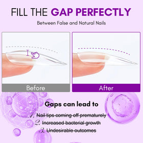 makartt filling gap between natural nail and tip to create seamless natural finish