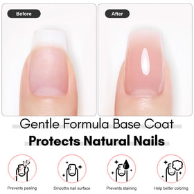 Applying Makartt builder gel with brush on nail for apex building and repair