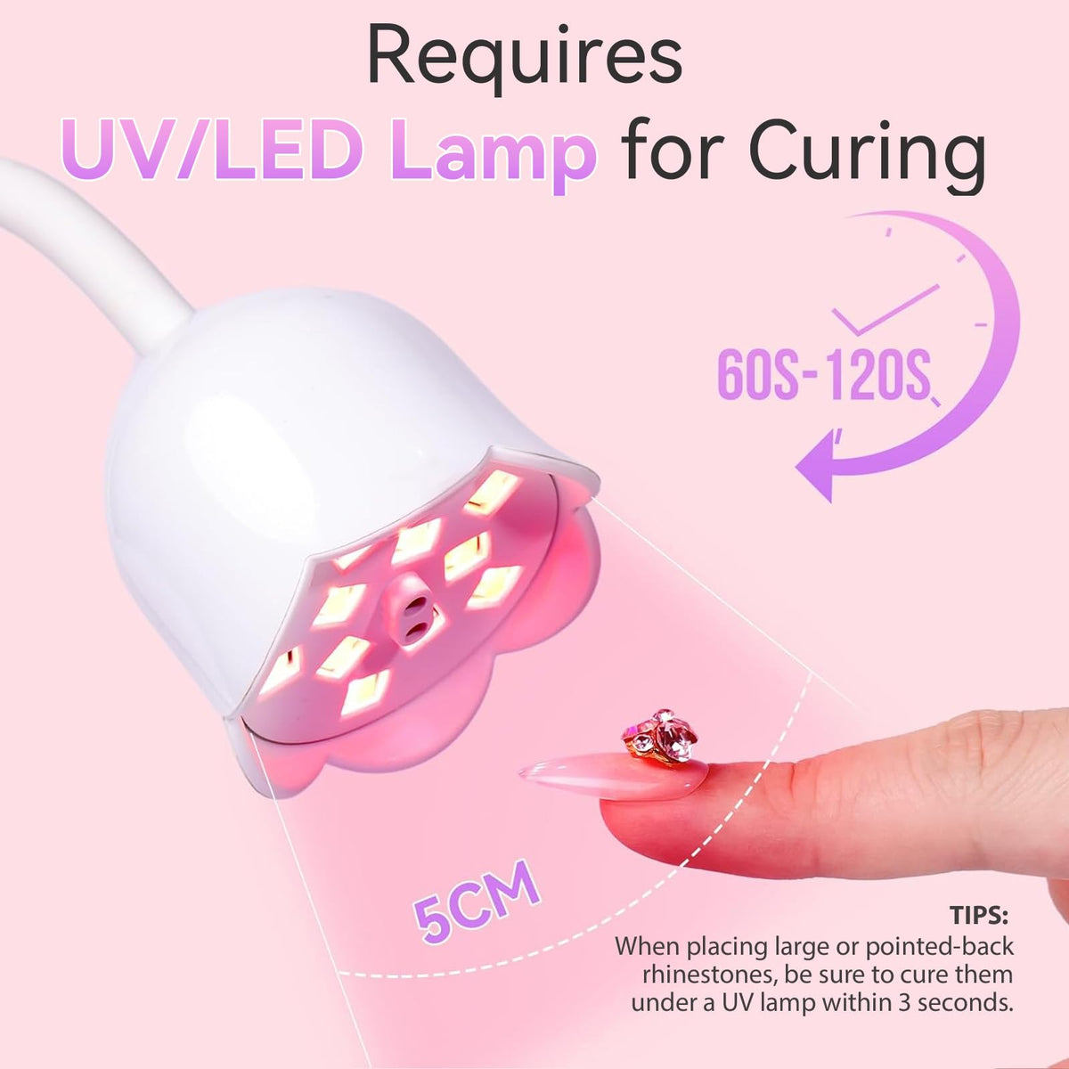 Makartt used by nail tech placing rhinestones for long-lasting nail art