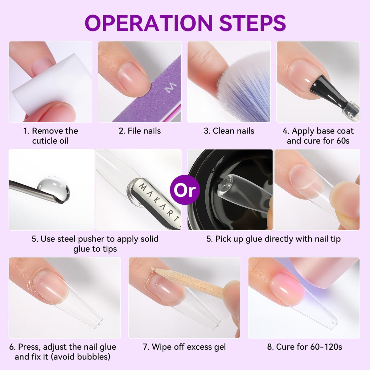 makartt at-home salon scene with user applying press-ons for easy DIY manicures