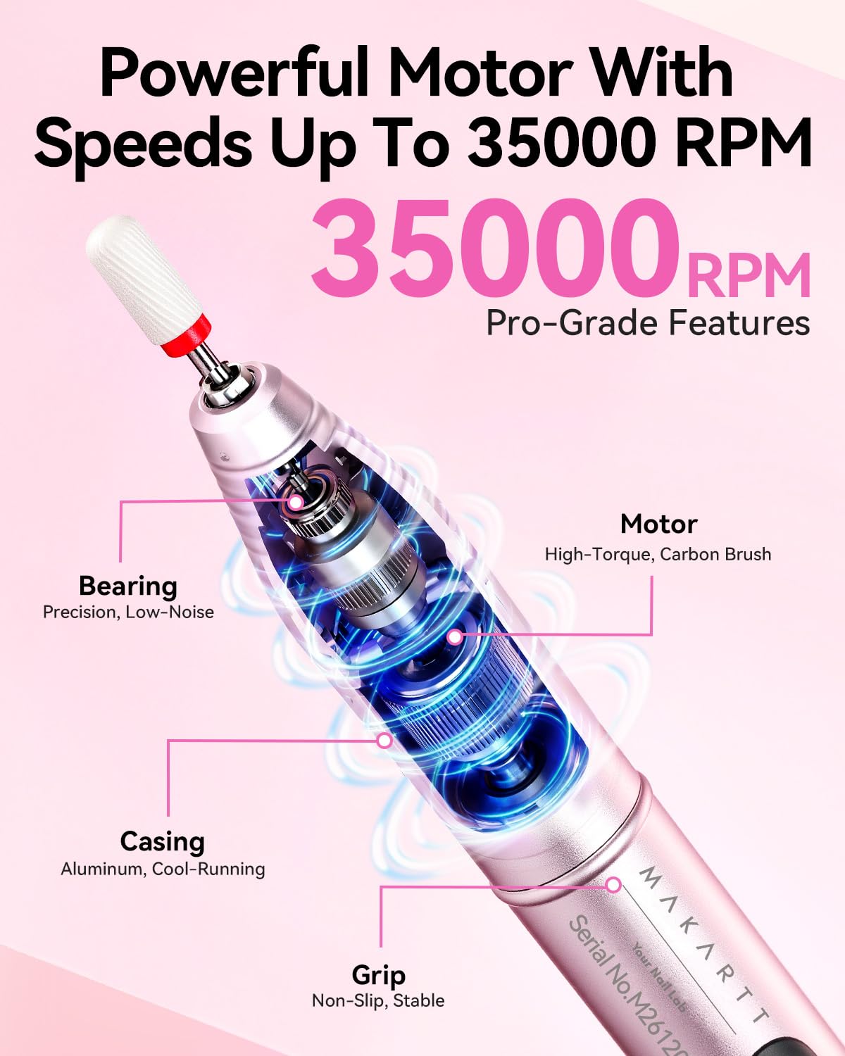 Makartt LED display speed reading for precise RPM control and workflow clarity