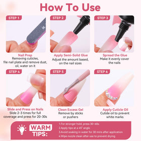Makartt at-home manicure setup showing easy press-on application