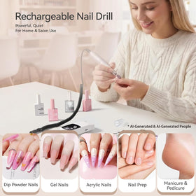 Makartt drill used during a home manicure to achieve salon-style results