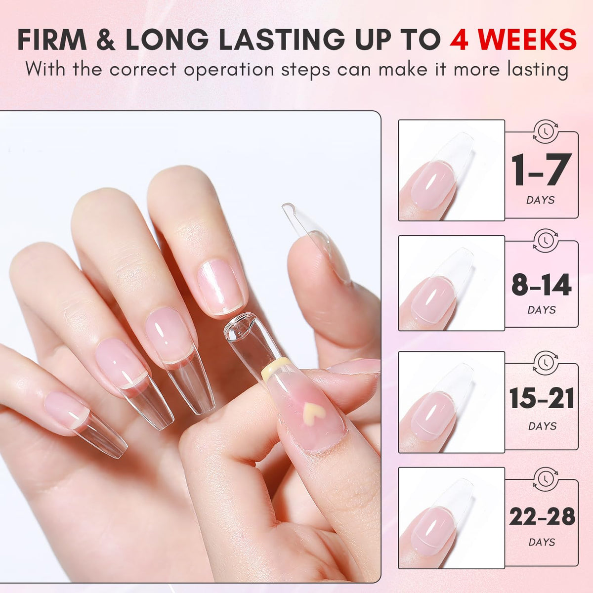 Makartt manicure setup with lamp, tips and tools illustrating professional results