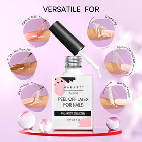 Makartt applied around cuticle protecting skin from polish spills