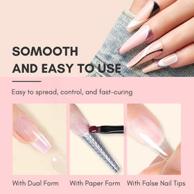 Makartt nail tech curing under lamp illustrating fast cure times and professional finish