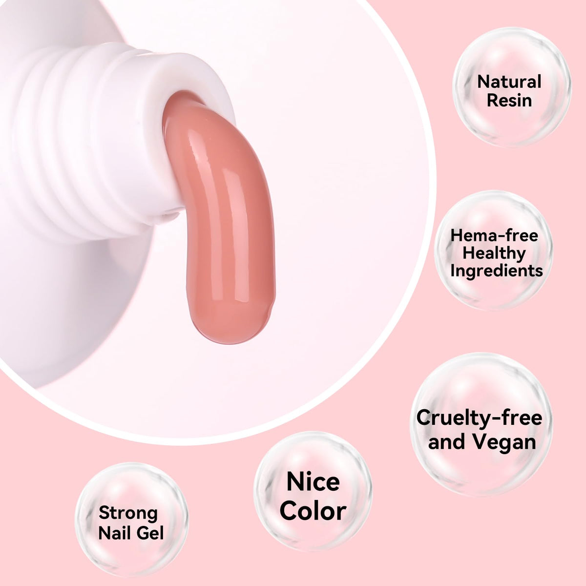 Makartt polished hands with nude extensions showing natural salon-quality result