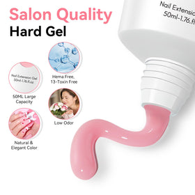 Makartt poly gel sample set showing different nail shapes and lengths