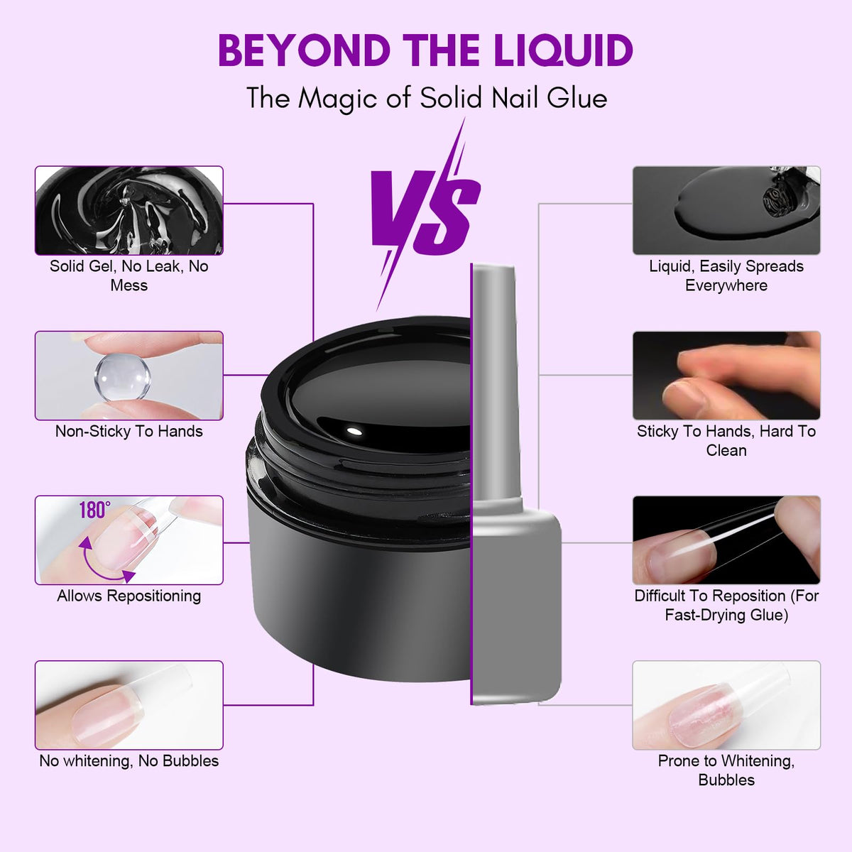 Makartt press-on nails demo illustrating strong, lasting bond