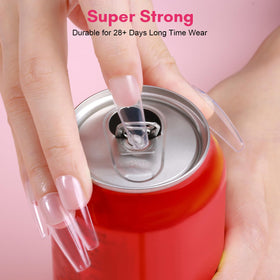 Makartt applying press-on nail in hand for quick at-home manicure
