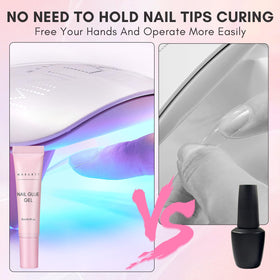 Makartt rhinestone application with gel holding crystals securely during cure