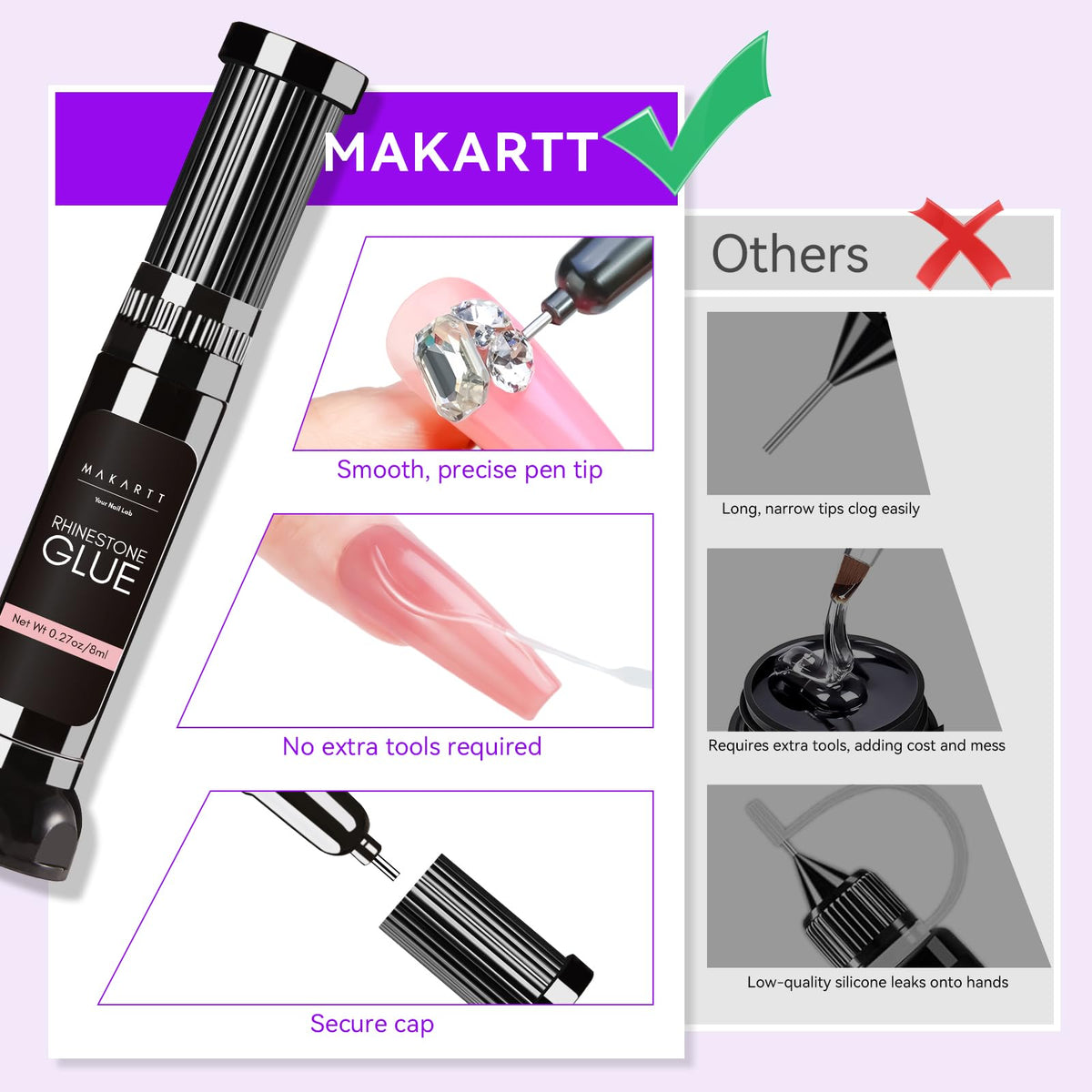 Makartt in-salon scene with tech using glue for intricate designs