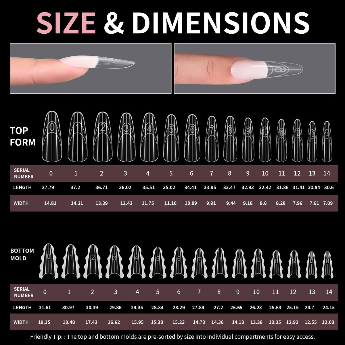 Makartt size guide markings visible for accurate length control benefit