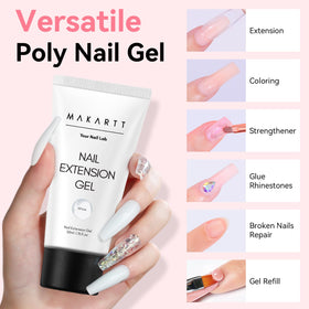 Makartt close-up texture of white poly gel demonstrating smooth sculpting control