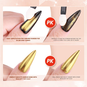 Makartt top coat brush and cap detail for smooth, controlled application