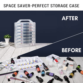 Makartt top open showing 48 bottles for quick color identification and access