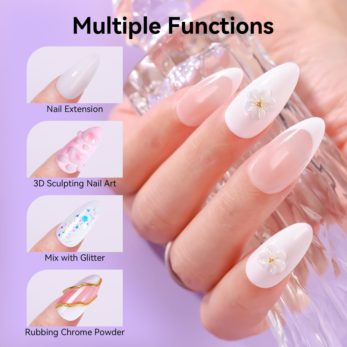 Makartt gel being shaped with tool demonstrating easy sculpting and beginner-friendly control