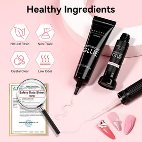 Makartt workstation scene showing glue use during professional manicure