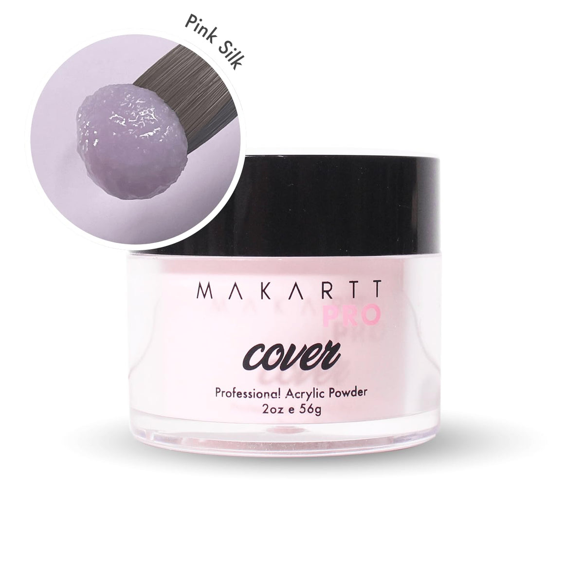 Close-up texture of MakarttPro Pink Silk powder highlighting smooth application