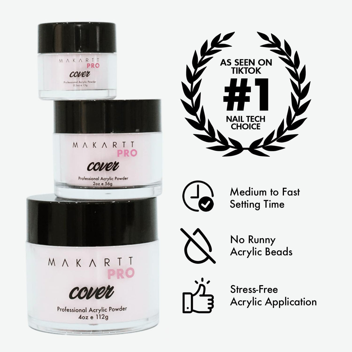 MakarttPro sculpted nail extension in Rose Petal showing durable shape