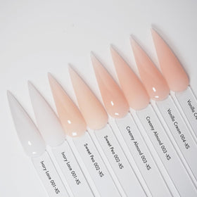 MakarttPro color swatches on nail tabs illustrating shade range and easy shade selection benefit