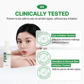 MAKEP:REM rinsed skin showing smooth, balanced finish after use