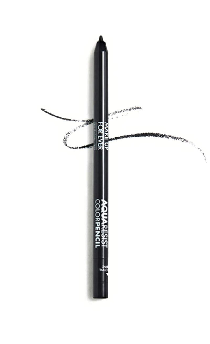 Make Up For Ever pencil front packaging showing graphite shade and compact size, easy travel