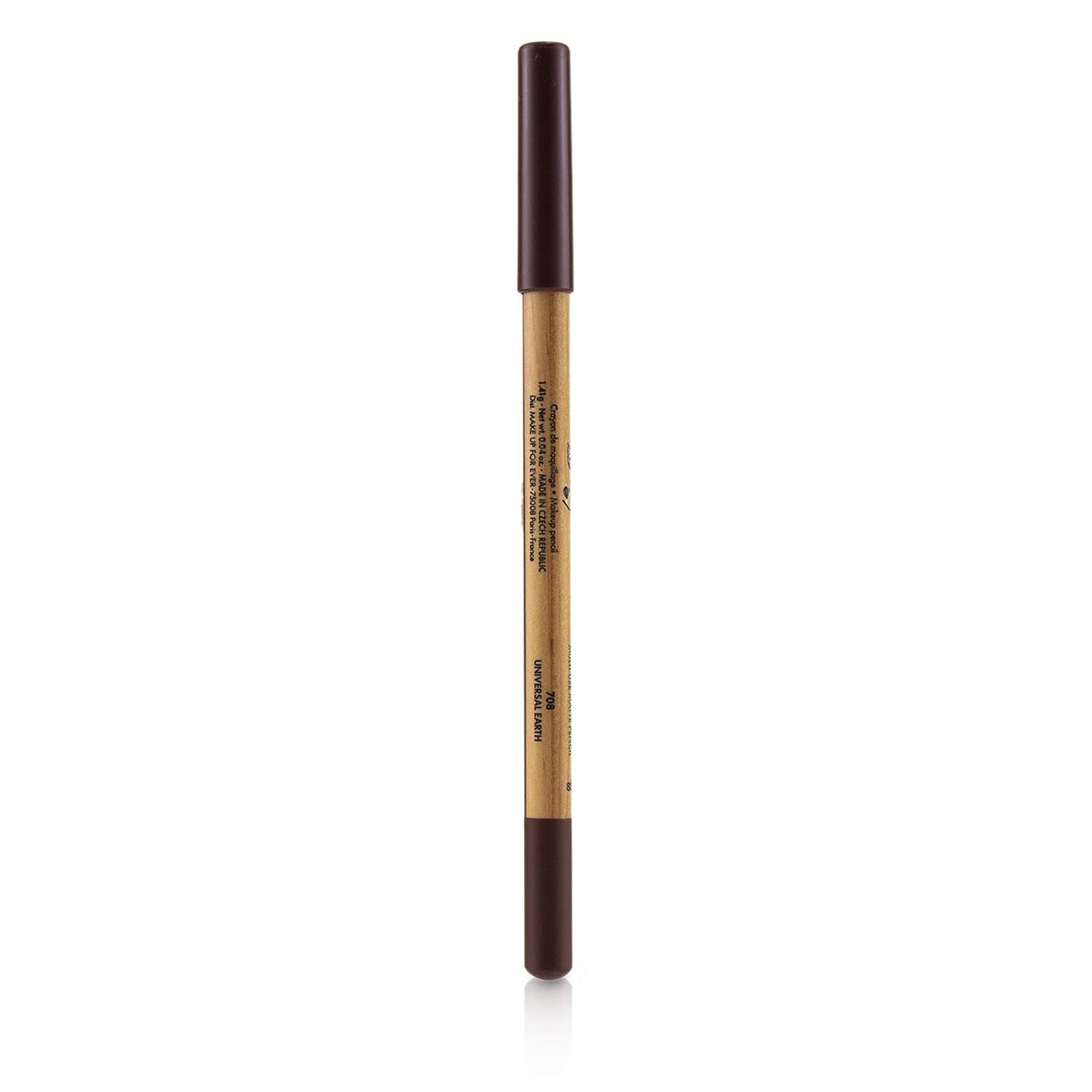 Model applying Make Up For Ever Artist Color Pencil 708 Earth to brows showing natural, defining result