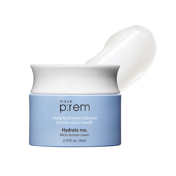 MAKE P:REM front jar view showing sleek packaging and lightweight hydration benefits