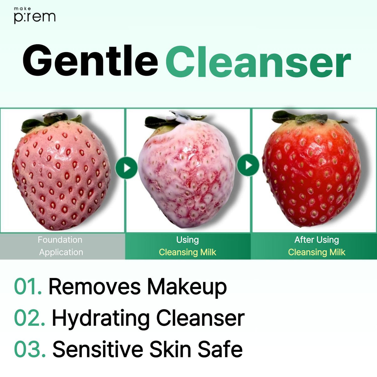 MAKEP:REM creamy texture close-up demonstrating moisturizing feel