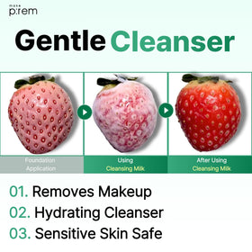 MAKEP:REM creamy texture close-up demonstrating moisturizing feel