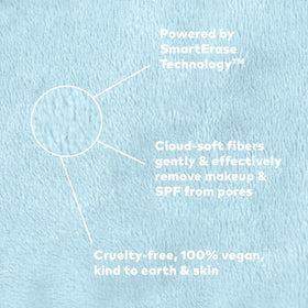 MakeUp Eraser before and after face showing clear skin after makeup removal benefit