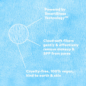 MakeUp Eraser held in hand to show size and easy travel-friendly benefit