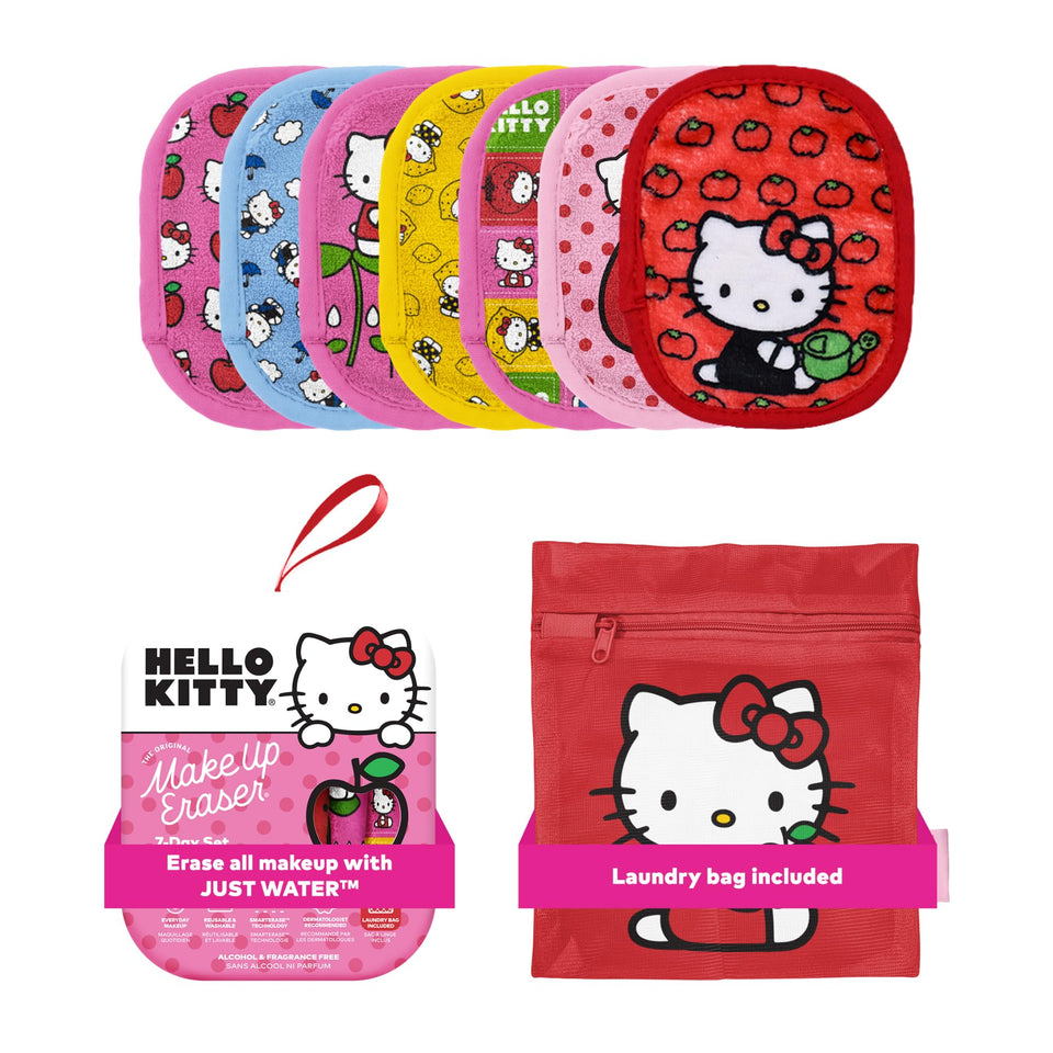 MakeUp Eraser front packaging showing Hello Kitty design and set benefit