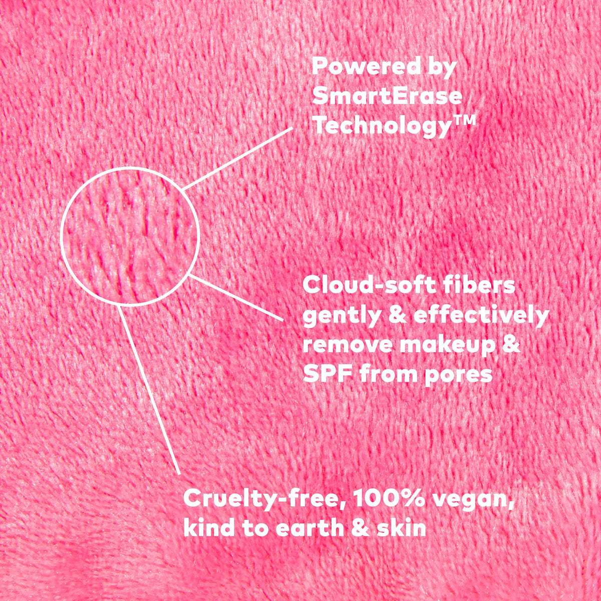 MakeUp Eraser held in hand demonstrating easy single-hand removal