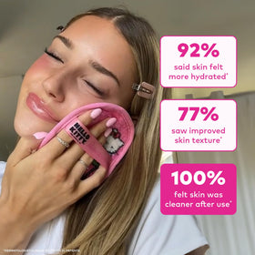 MakeUp Eraser in use removing waterproof mascara safely and gently