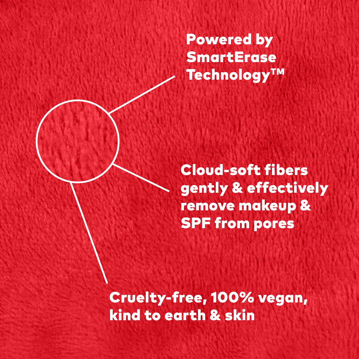 MakeUp Eraser long-fiber side close-up exfoliating and brightening skin