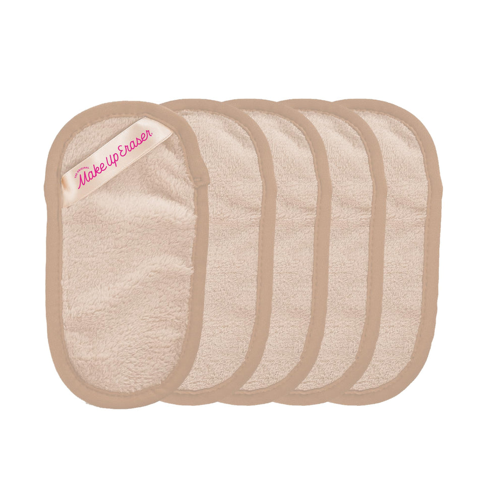 MakeUp Eraser front packaging Sweet Cream shows five compact cloths, easy storage benefit