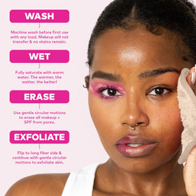 MakeUp Eraser five cloths with travel pouch ready for commute or flight convenience