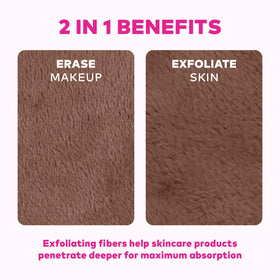 MakeUp Eraser neutral packaging arranged to show reusable, eco-friendly benefit