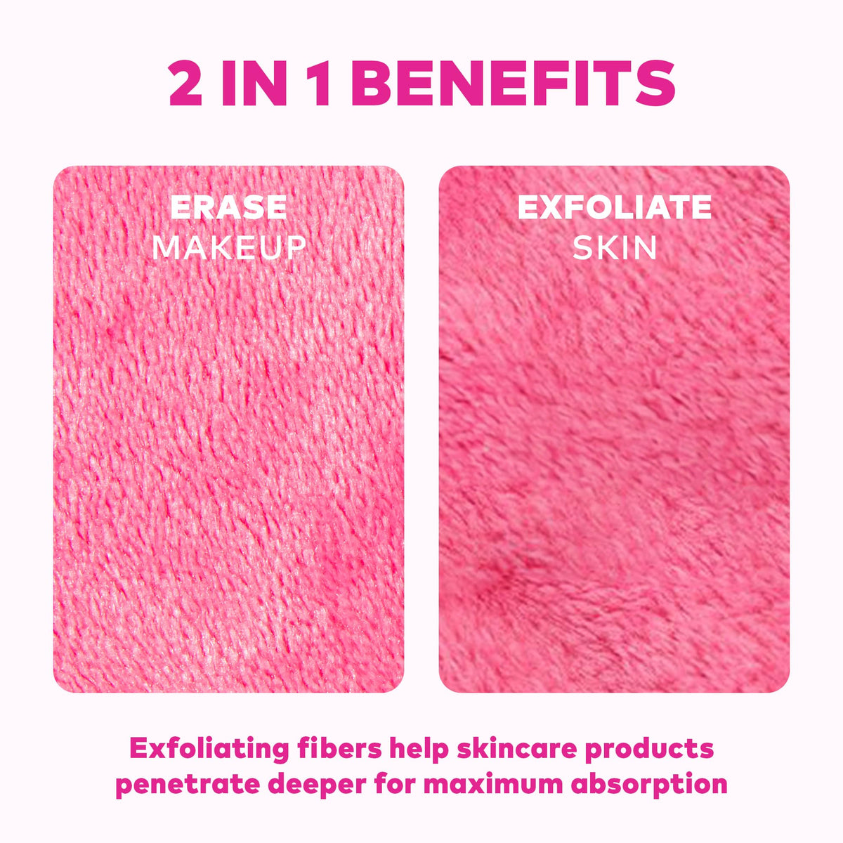 MakeUp Eraser folded on counter emphasizing sustainable reusable benefit