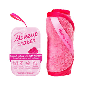 MakeUp Eraser front view showing full-size cloth and easy reuse benefit