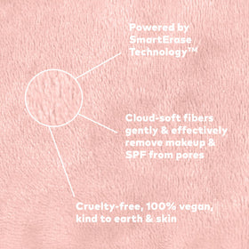 MakeUp Eraser held in hand showing PRO size and full-face coverage benefit