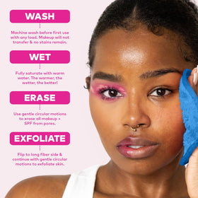 MakeUp Eraser PRO in bathroom setting showing eco-friendly routine benefit