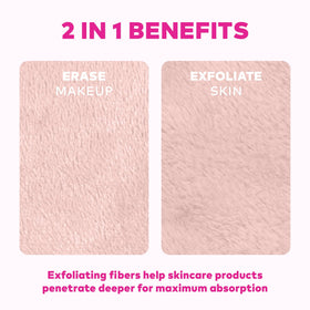 MakeUp Eraser in laundry machine illustrating machine-washable durability benefit