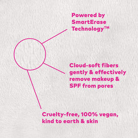 MakeUp Eraser held in hand to show size and travel-friendly convenience