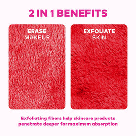 MakeUp Eraser held in hand to show compact 5x4 inch size portability